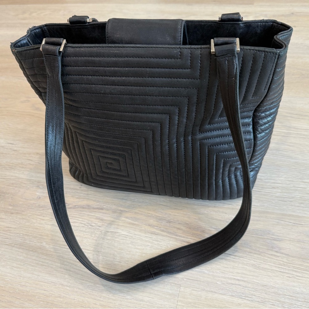 Bally Italian Quilted Leather Tote - Picture 3 of 16